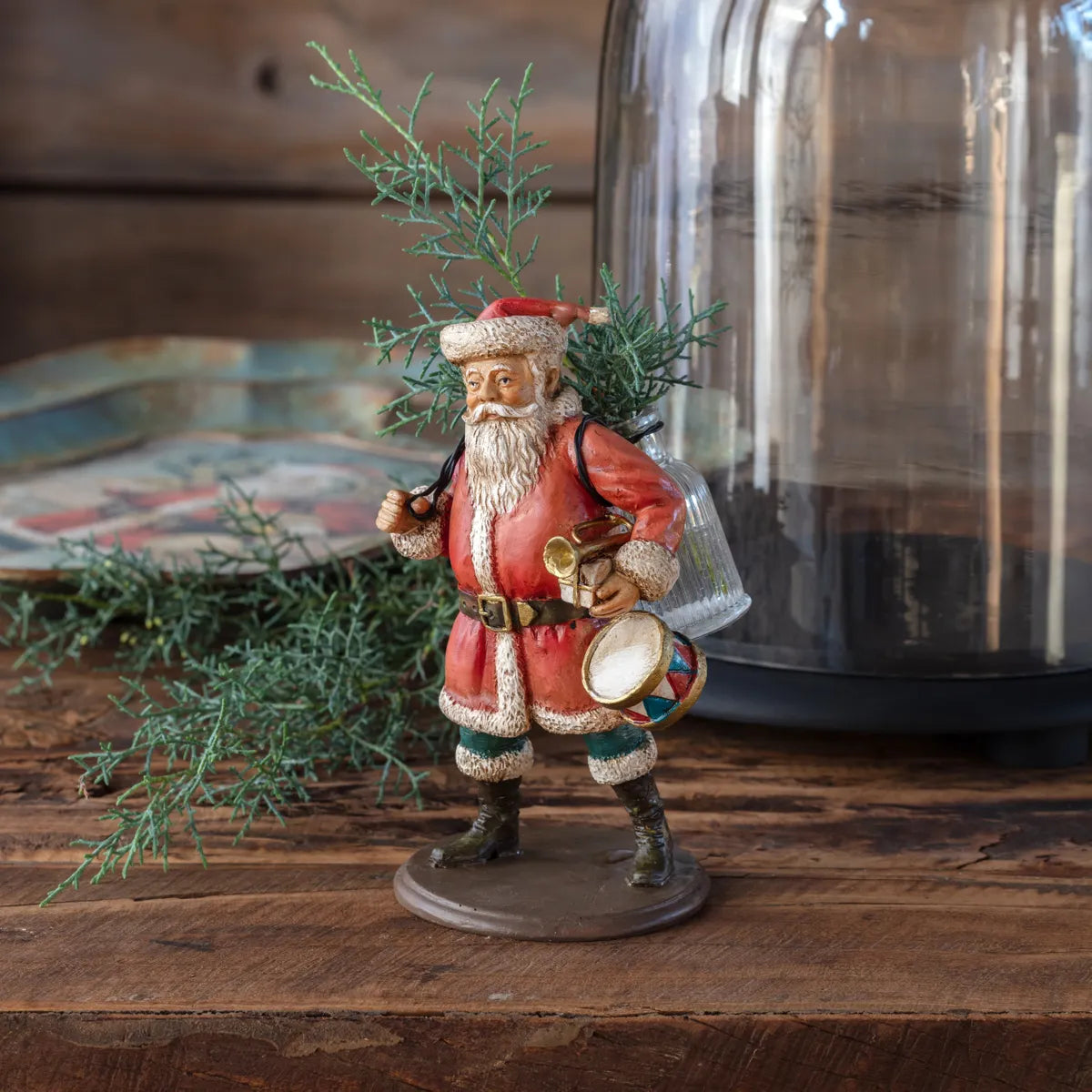 Santa Bearing Gifts Flower Holder – The French Cottage