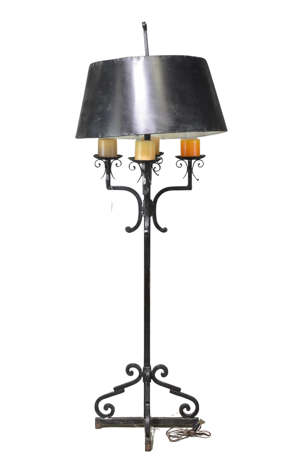 Antique Iron Candelabra Floor Lamp The French Cottage