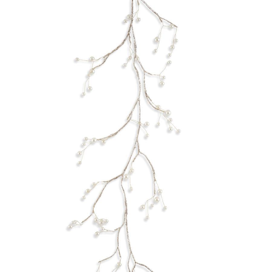 65" Twig Garland with Pearls The French Cottage