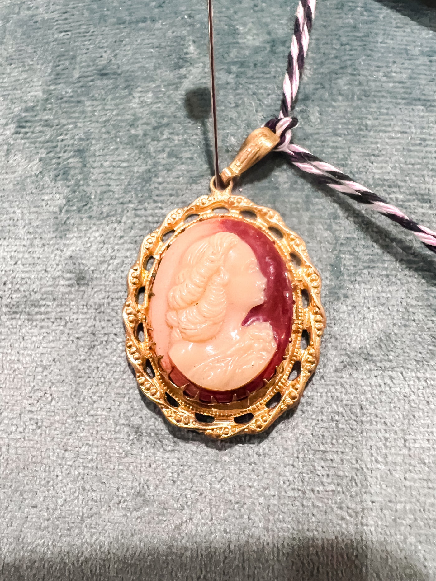 Vintage French Cameo Pendant