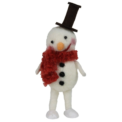 Festive Snowman with Red Scarf