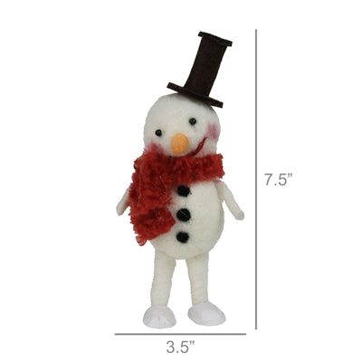 Festive Snowman with Red Scarf