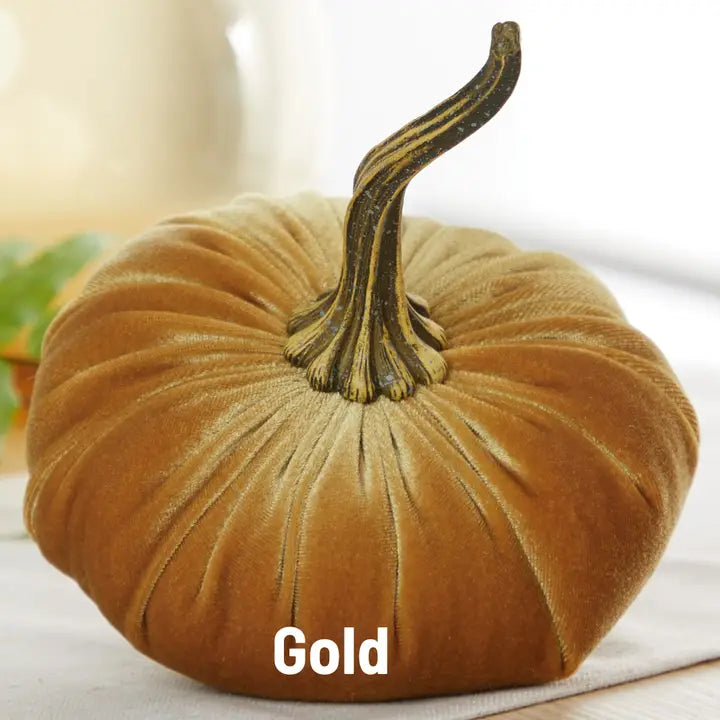 Large & Small Assorted Velvet Pumpkins