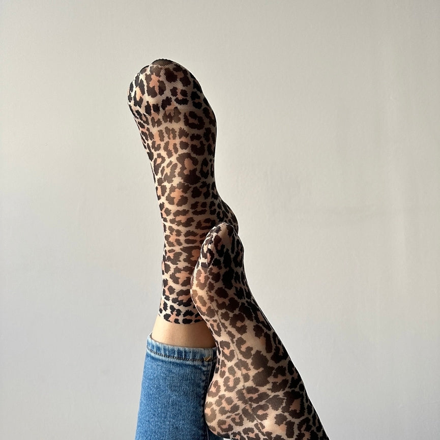 Jane Leopard Socks Women