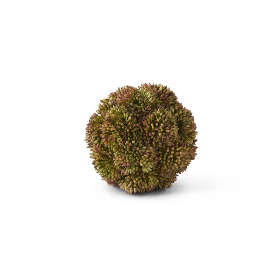 Dark Green Sedum Ball 4"