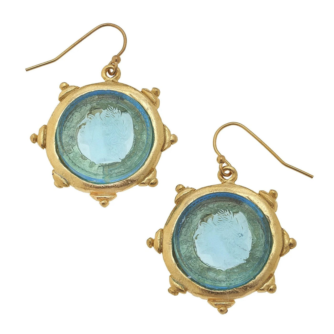 Venetian Glass Coin Earrings