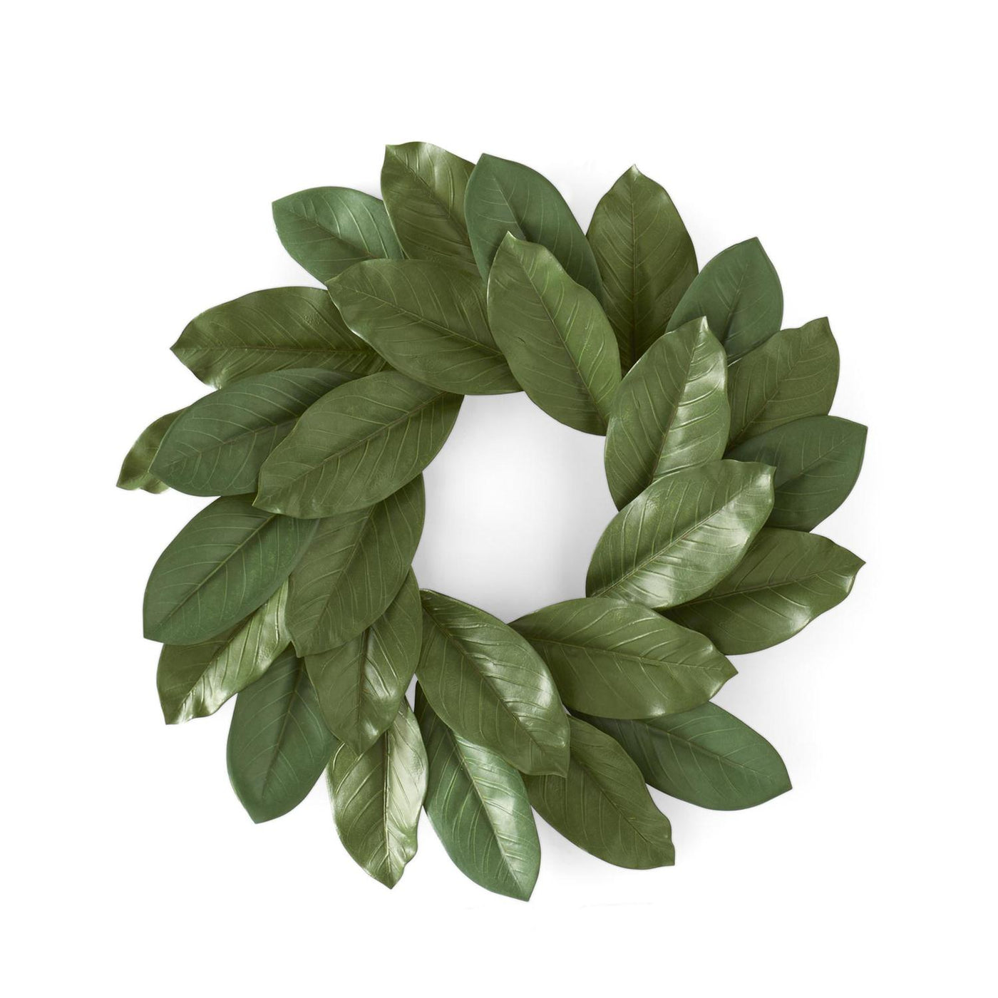 19 Inch Green Magnolia Candle Ring/Wreath