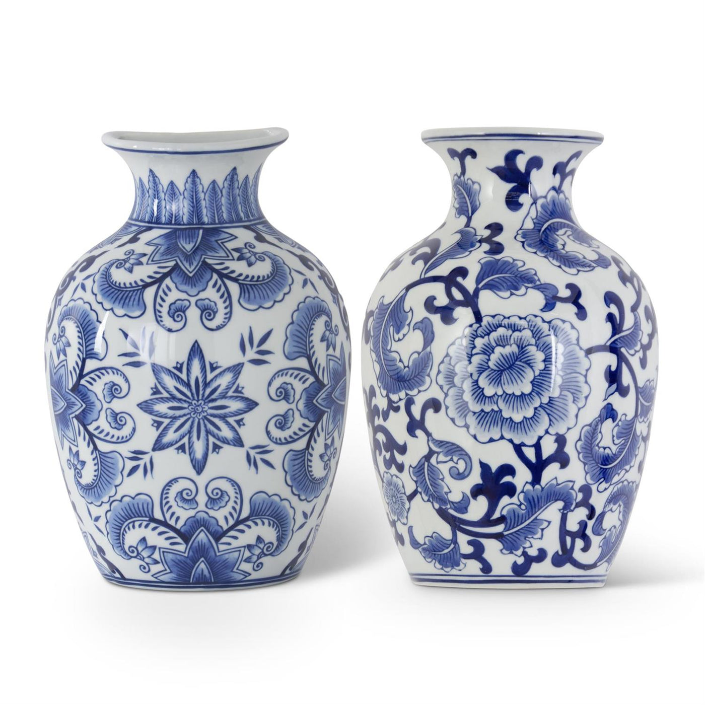 Blue and White Chinoiserie Wall Vase