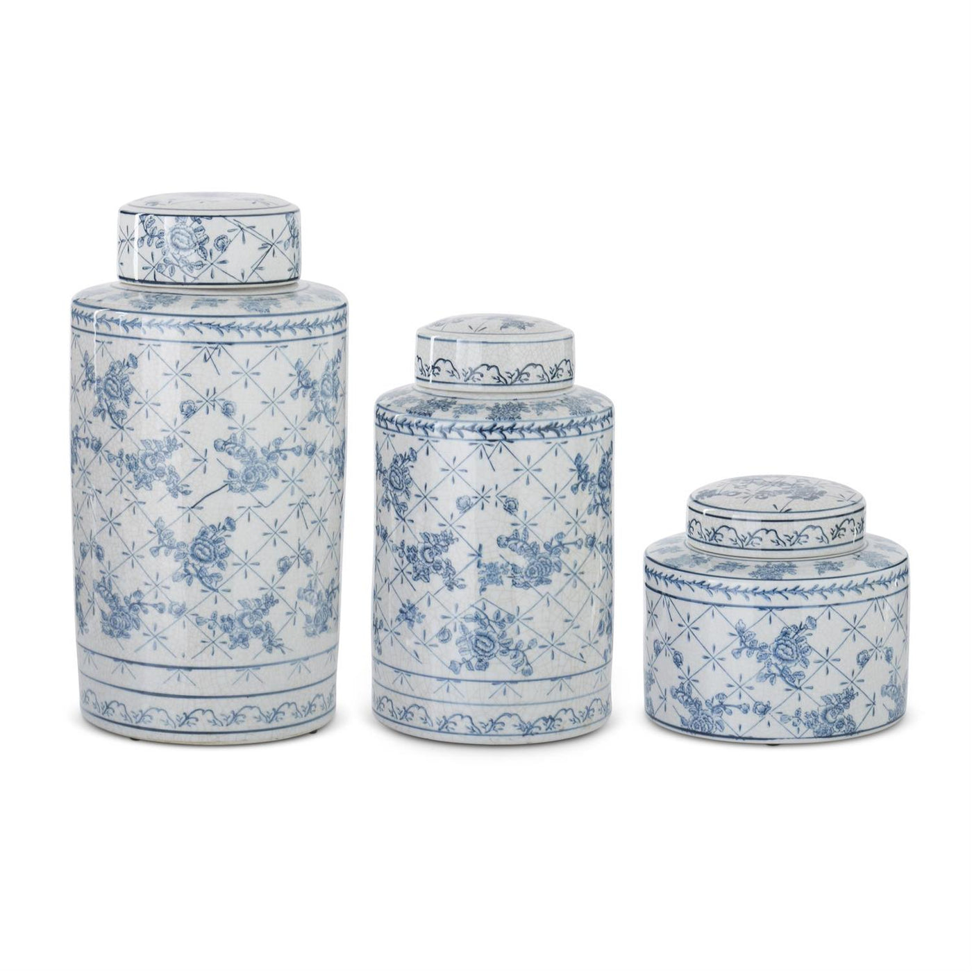 Toile Ginger Jars