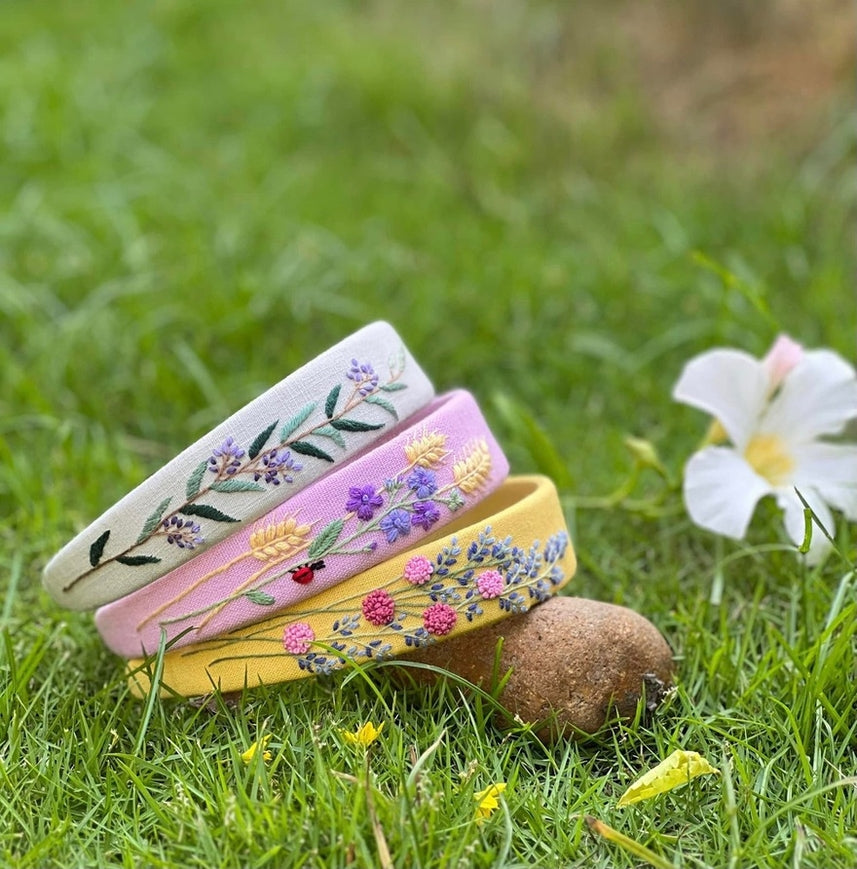 Floral Embroidered Headband