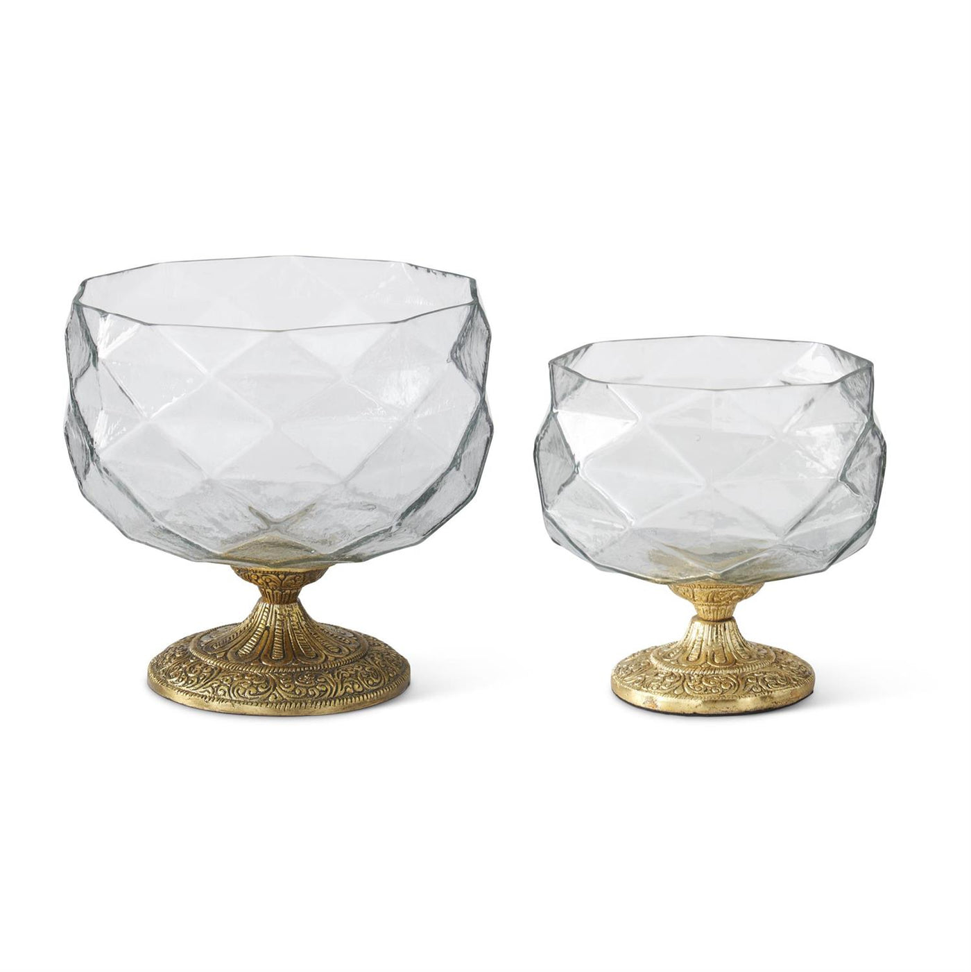 Pressed Glass Bowl on Filagree Pedestal