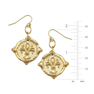 Fleur De Lis Intaglio Earrings