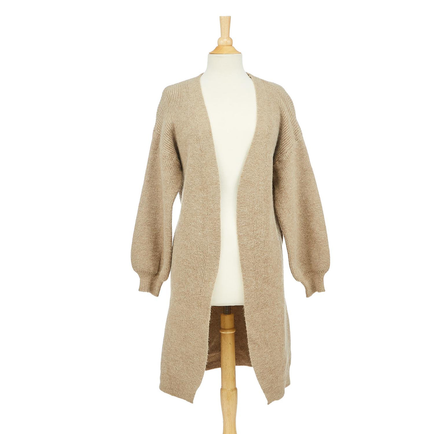 Long Length Open Front Cardigan