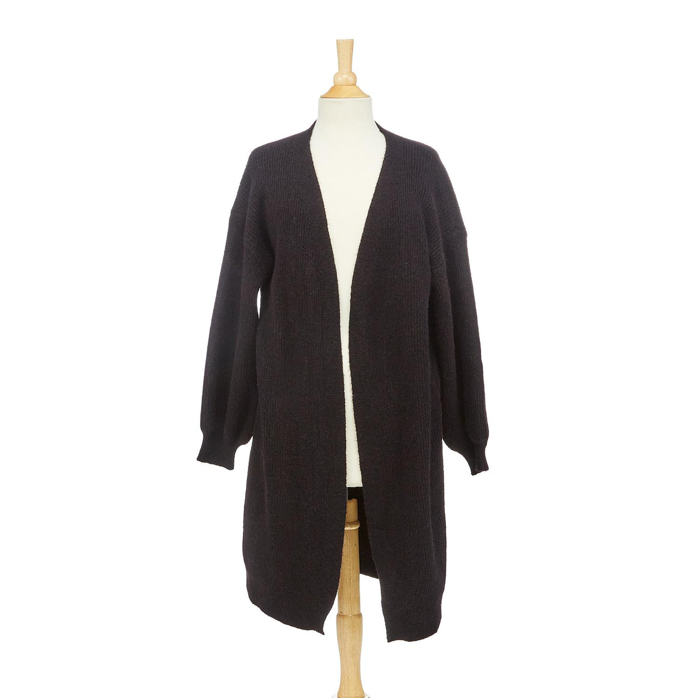 Long Length Open Front Cardigan