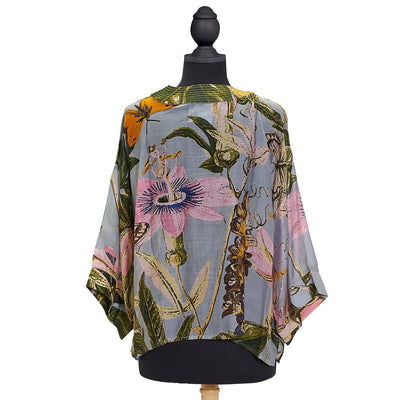 Marianne North Chili Plant Short Kimono - Viscose/Modal - Designed by One Hundred Stars