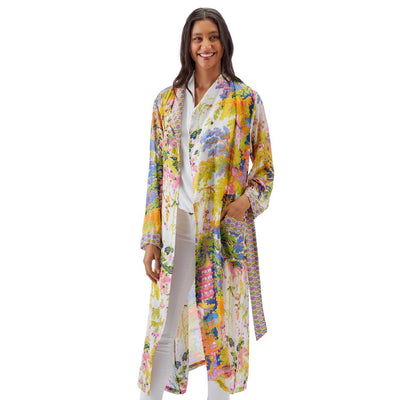 Festival Robe Long Kimono with Removable Waist Tie Closure (one size fits most) - Viscose/Modal - Designed by One Hundred Stars