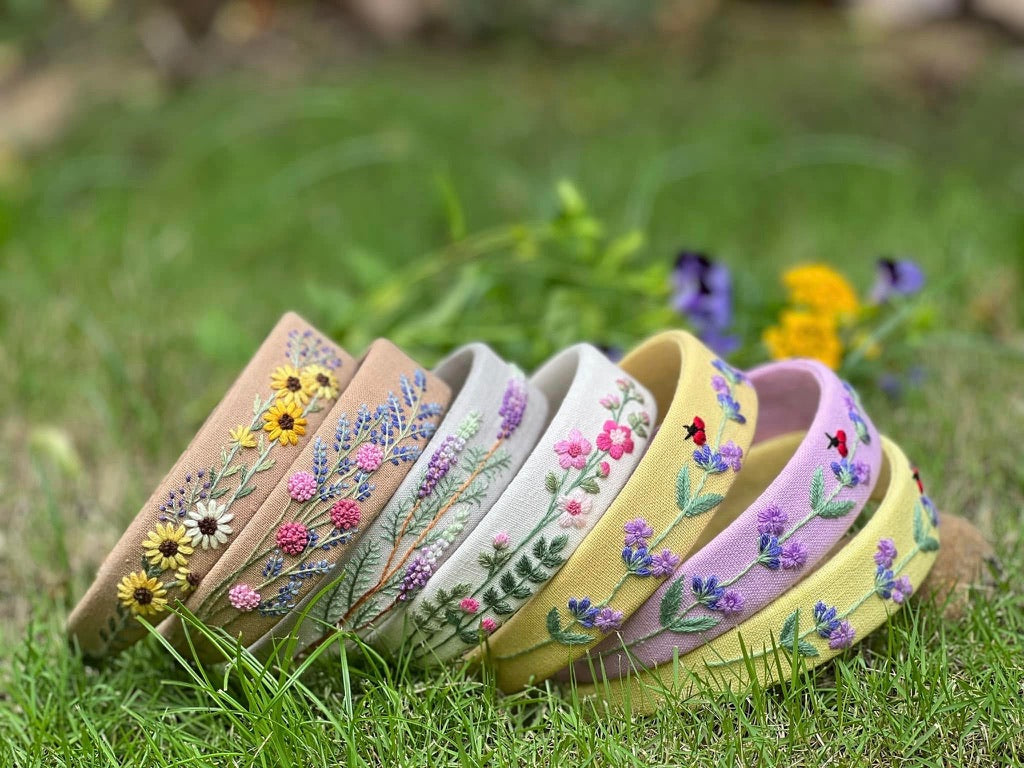 Floral Embroidered Headband