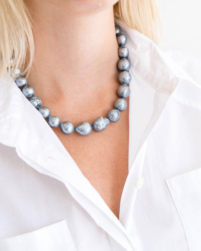 Grey Baroque Pearl Necklace