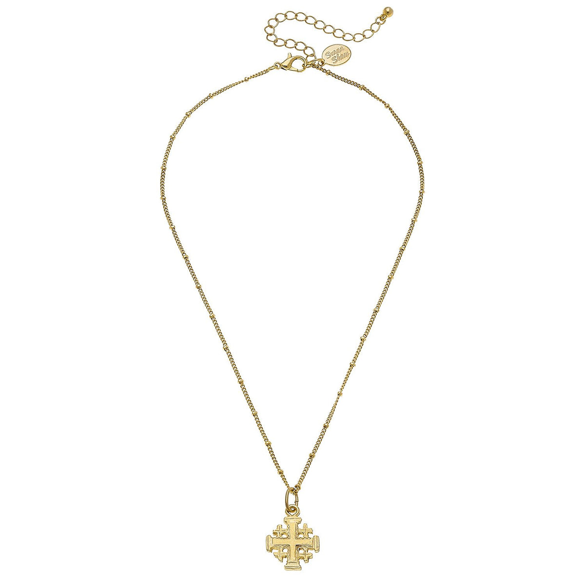 Dainty Jerusalem Cross Necklace