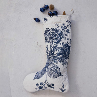 Quilted Cotton Botanical Stocking