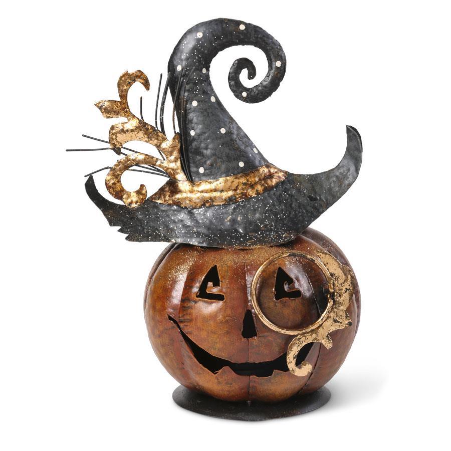 Metal Jack O Lantern Candleholder