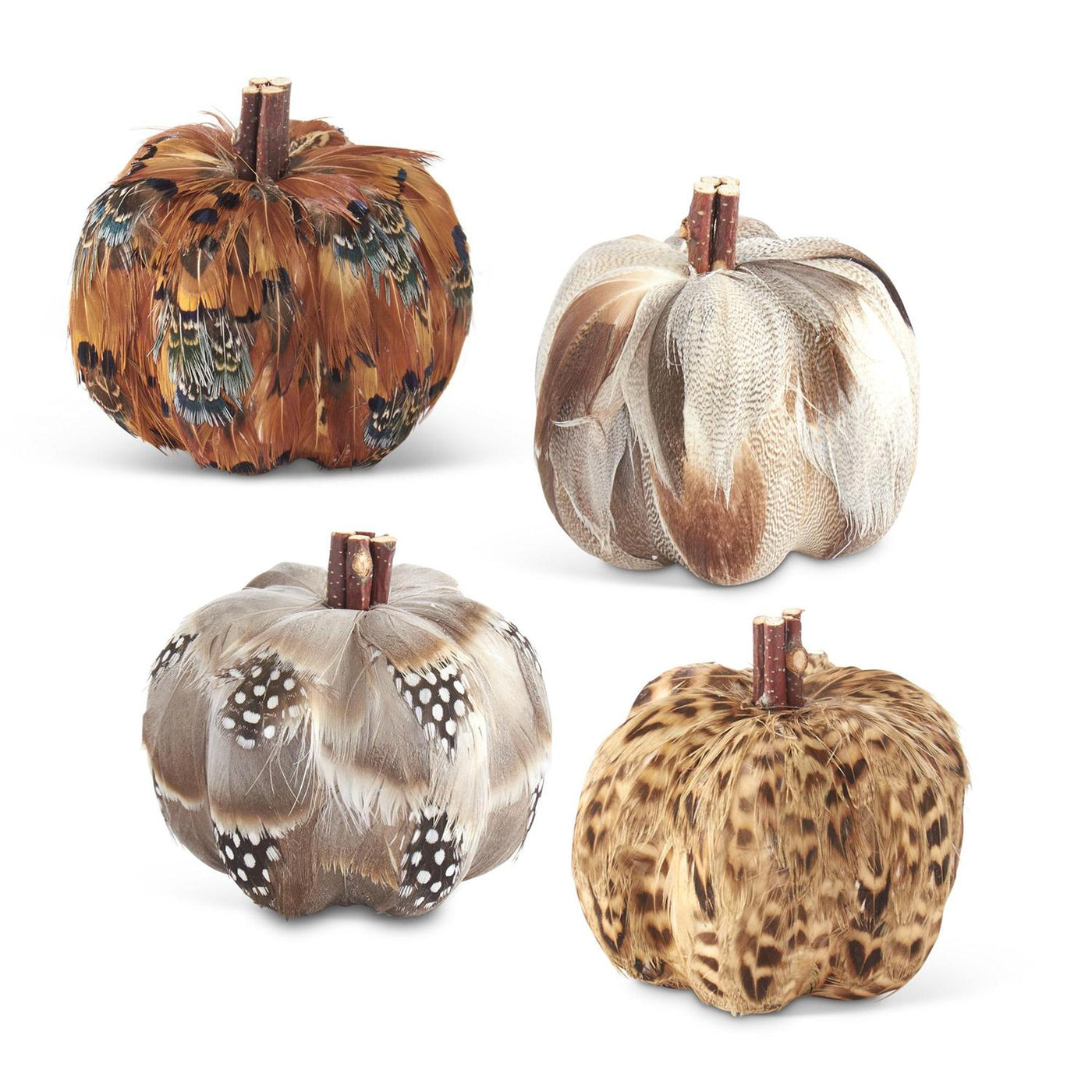 Assorted 3.25" Feather Pumpkins