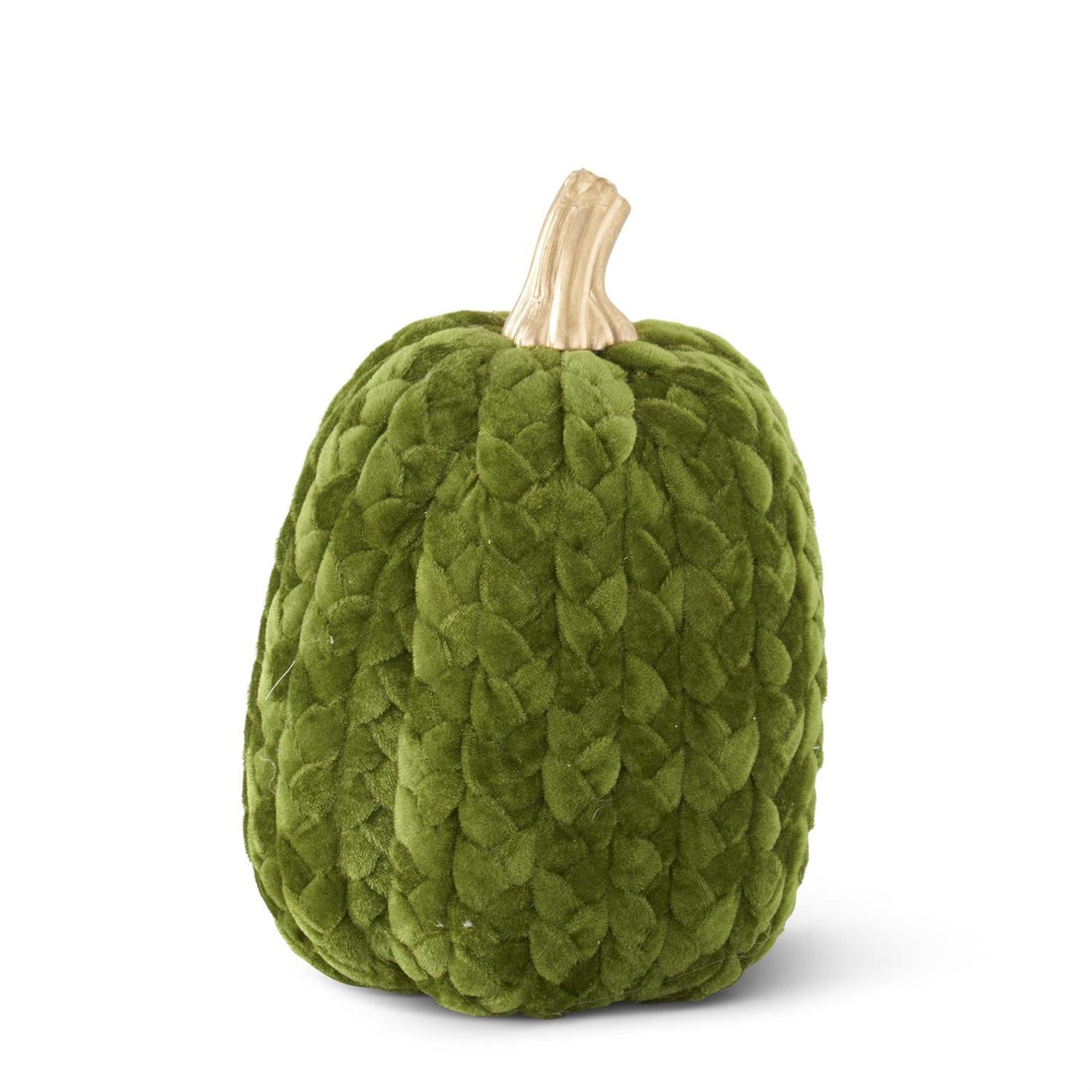 Green Velvet Braided Pumpkin