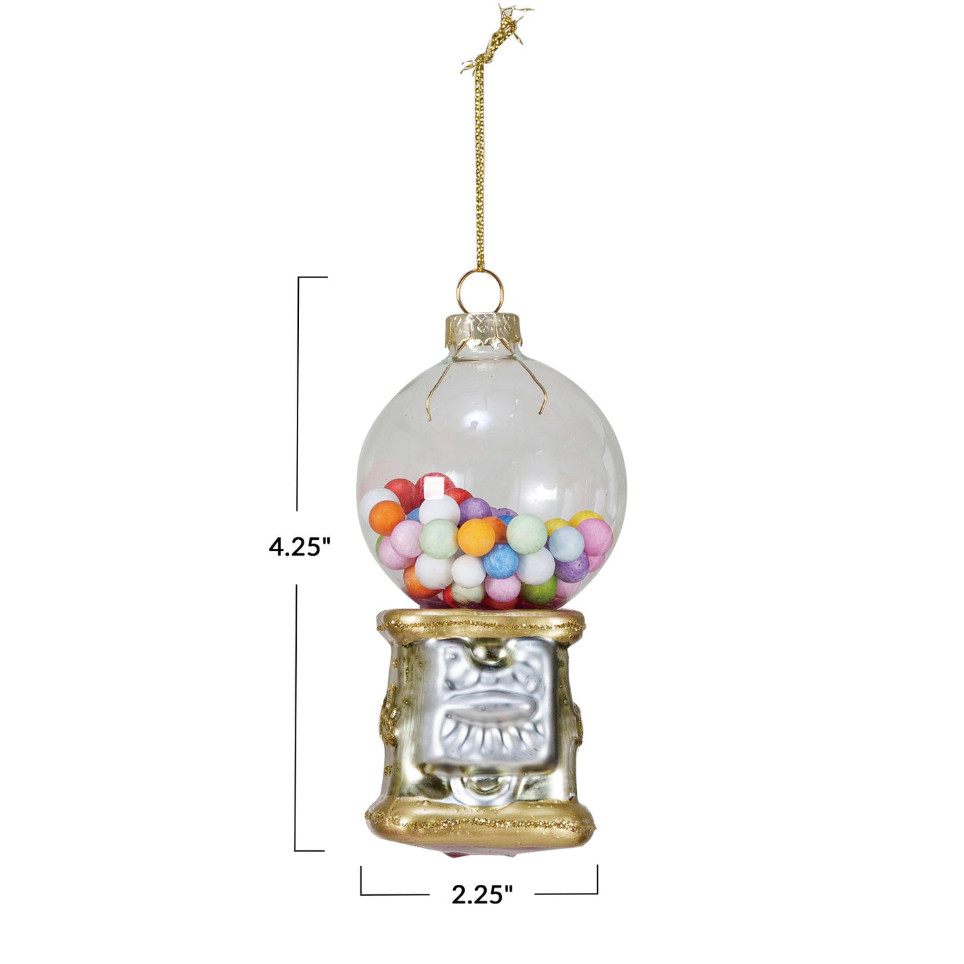 Glass Gumball Machine Ornament