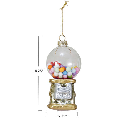 Glass Gumball Machine Ornament