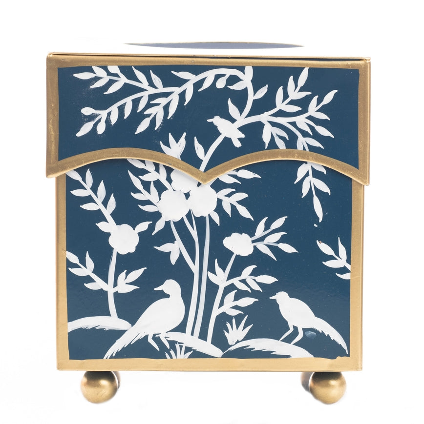 Stunning New Navy/White Scalloped Tissue Box