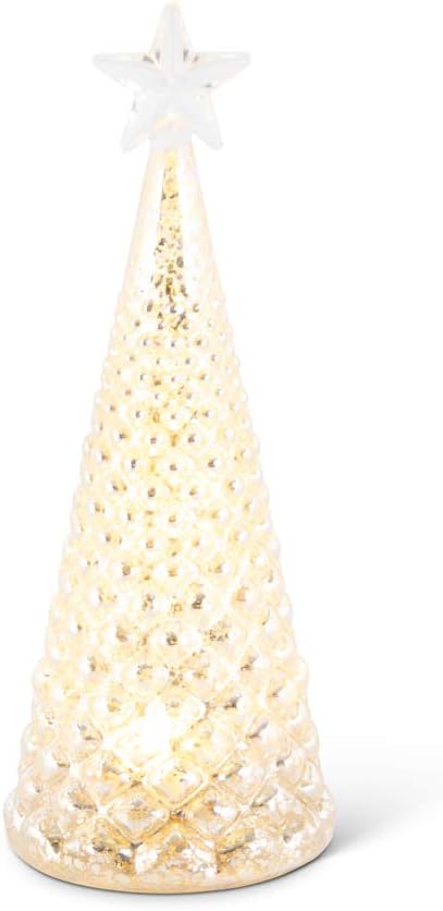 7.5 Inch Gold Mercury Glass Hobnail Tree