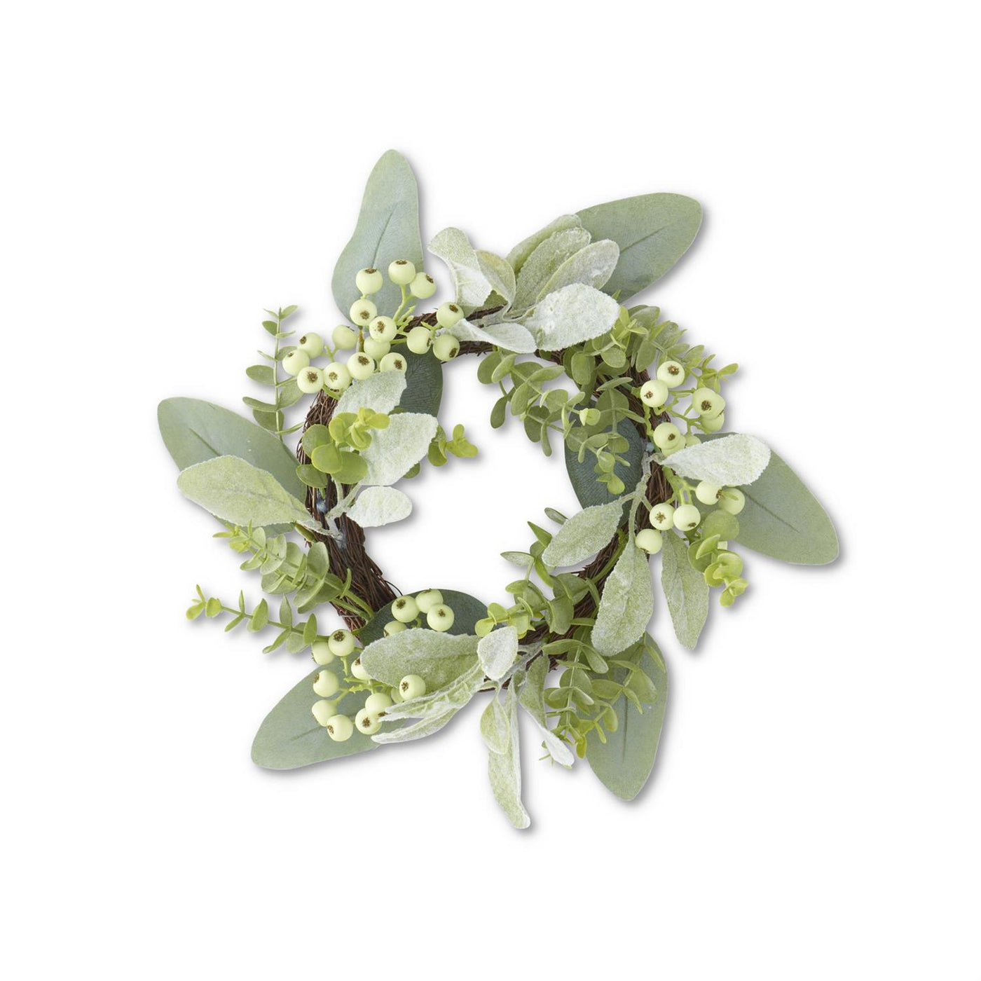 13" Green Foliage Wreath with Berries