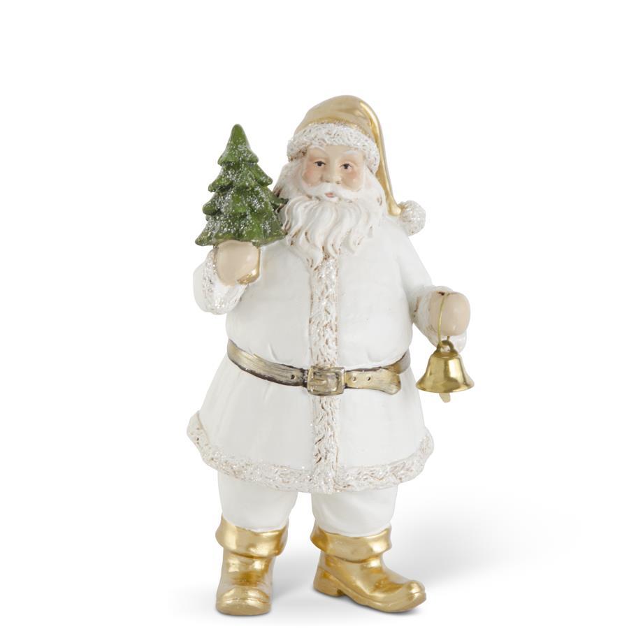 White & Gold Santa