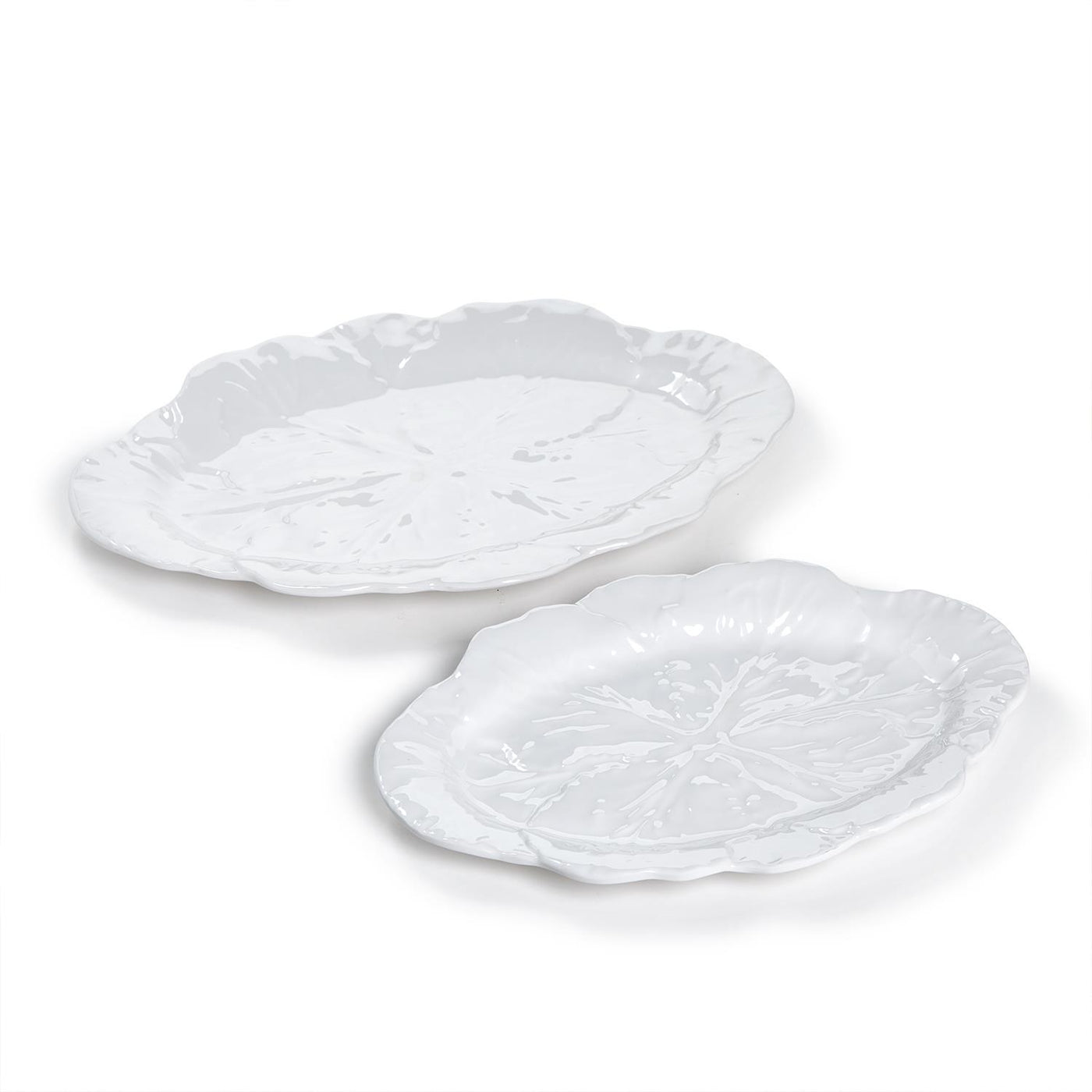 White Cabbage Pattern Melamine Serving Tray / Platter