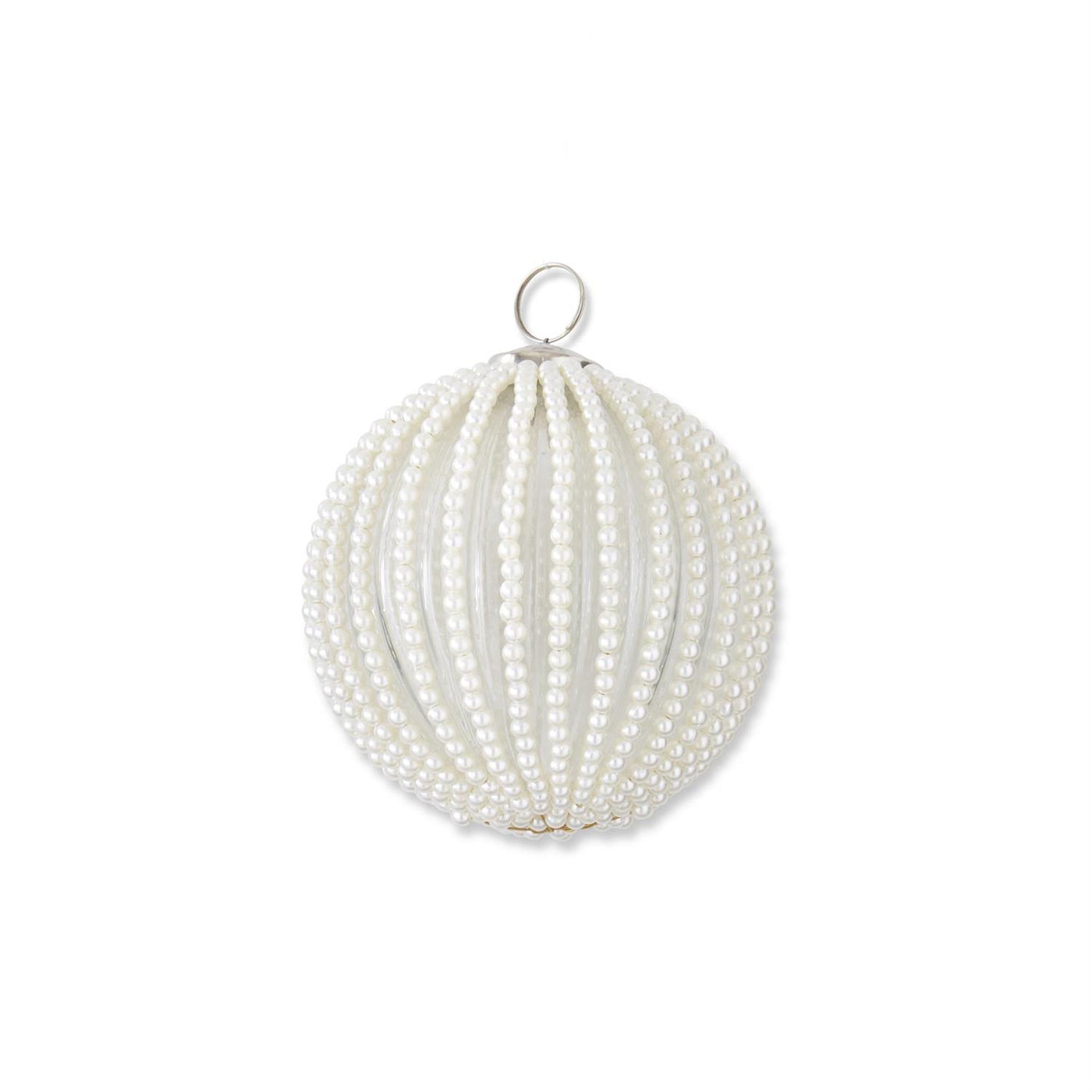 Pearl Wired Clear Glass Ornament