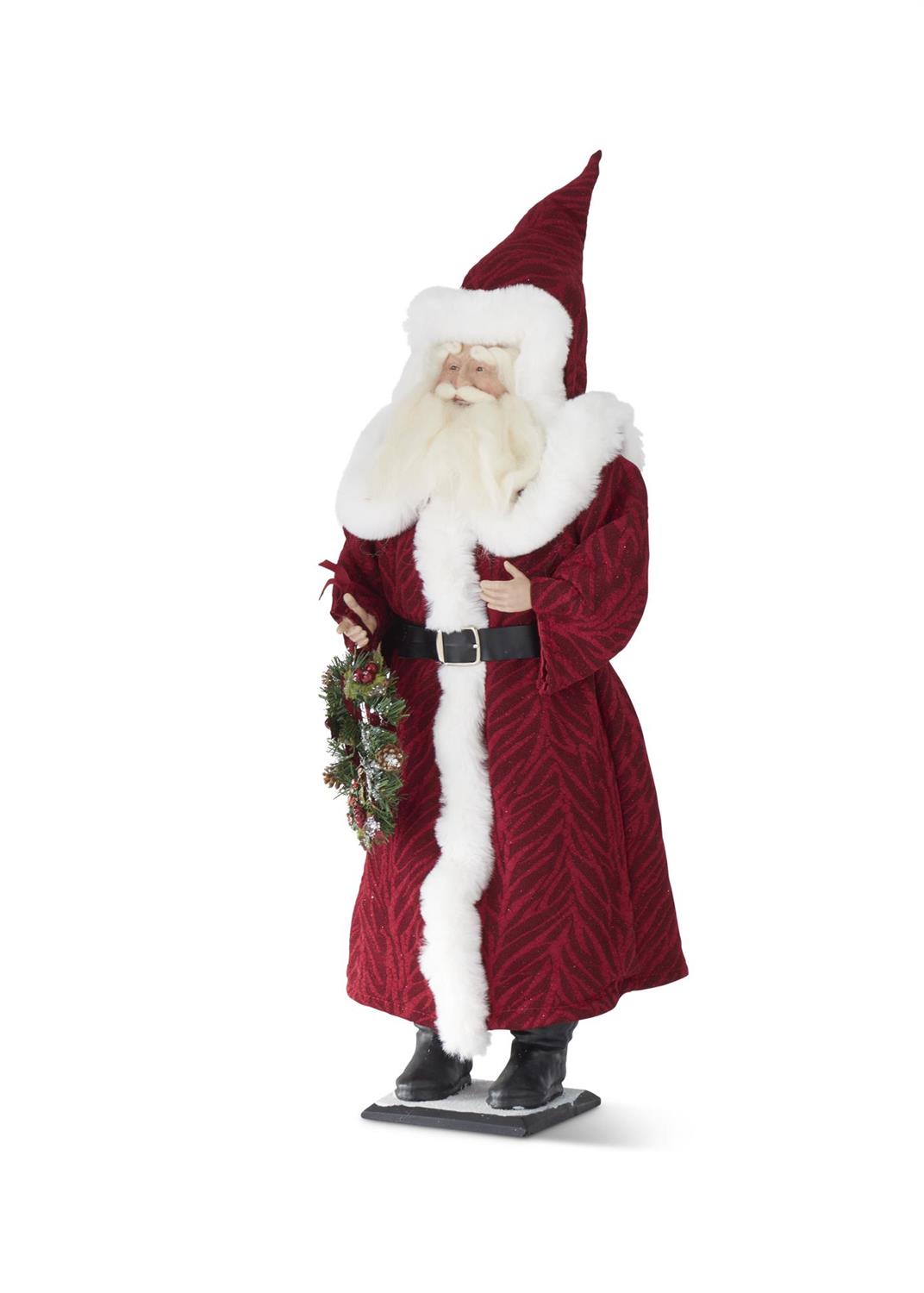 Posable Santa with Red Velvet Coat