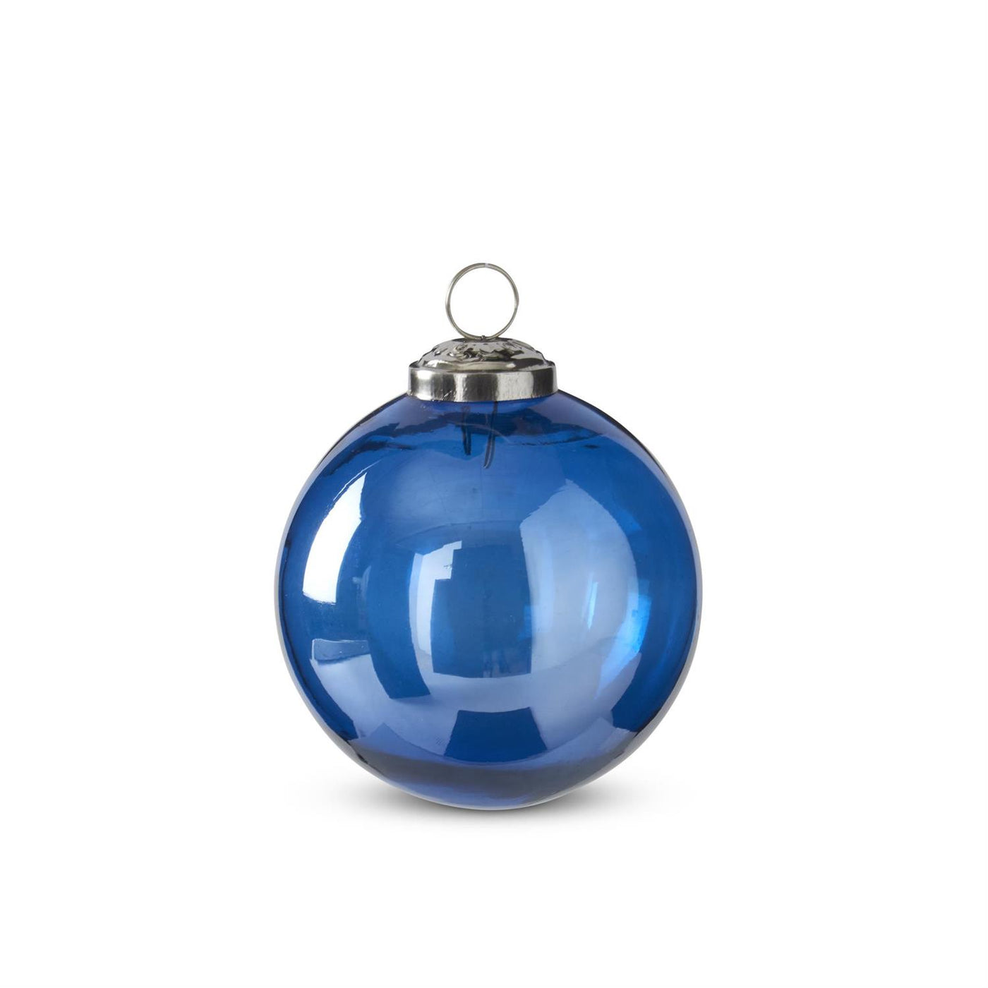 Glass Blue Ornament, 4"