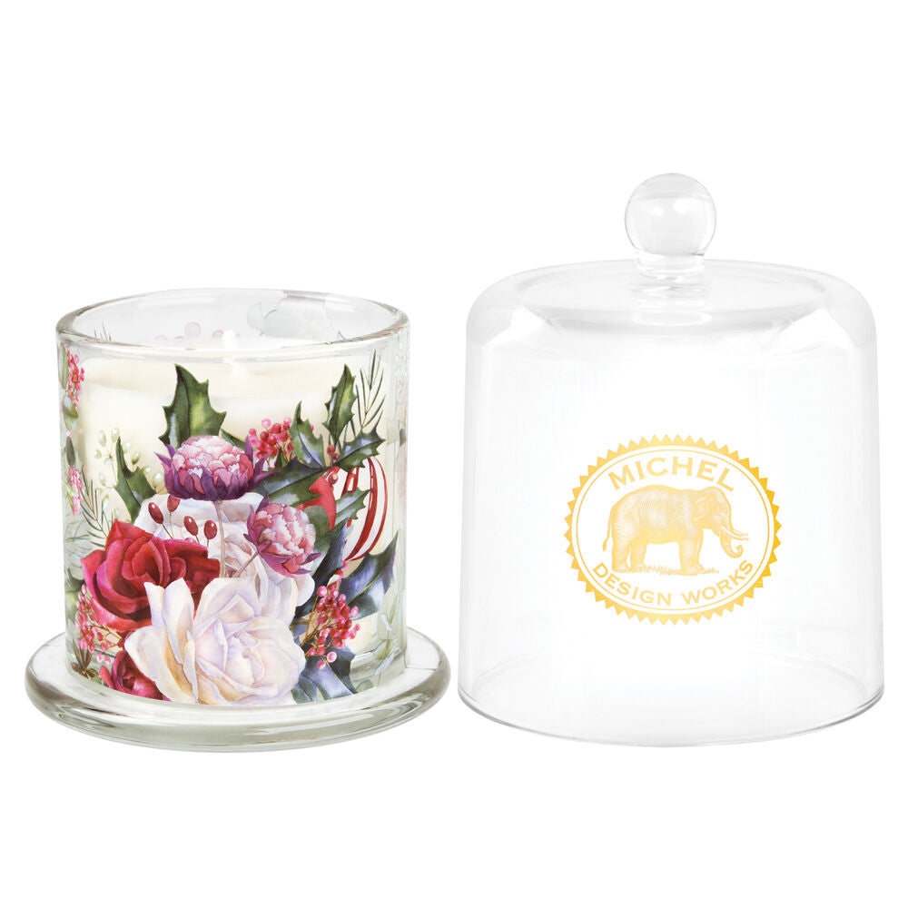 Winter Bouquet Cloche Candle