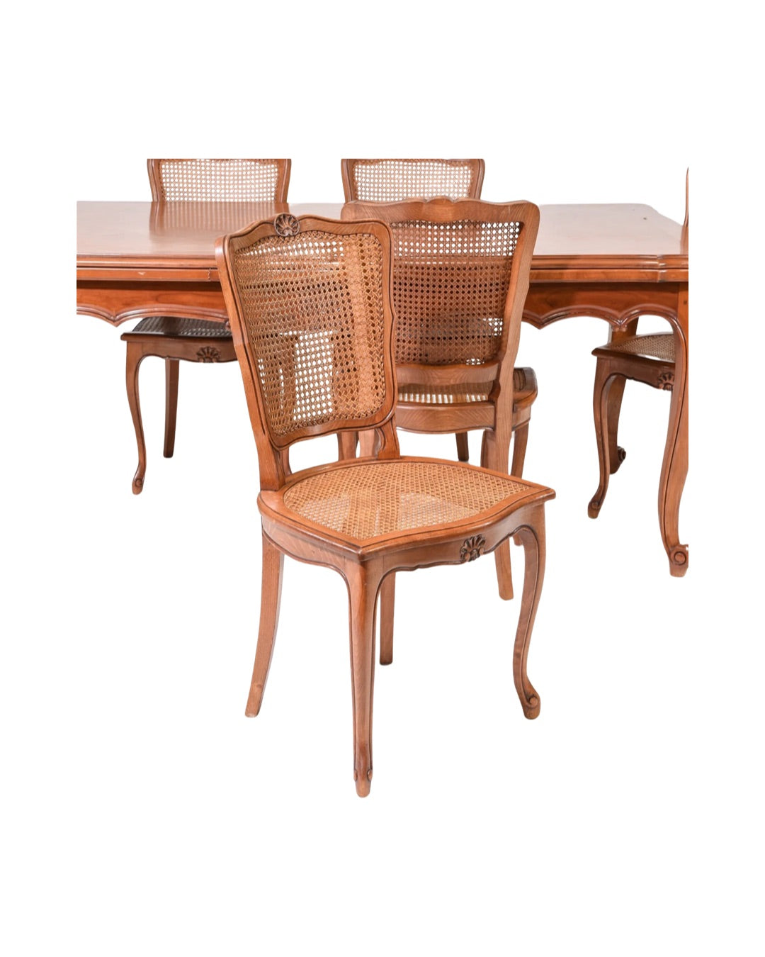 Louis XV Refectory Table and 6 Chairs