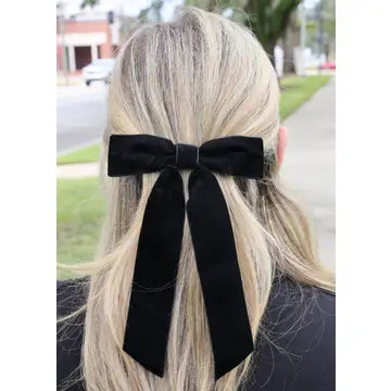 Black Velvet Hair Bow