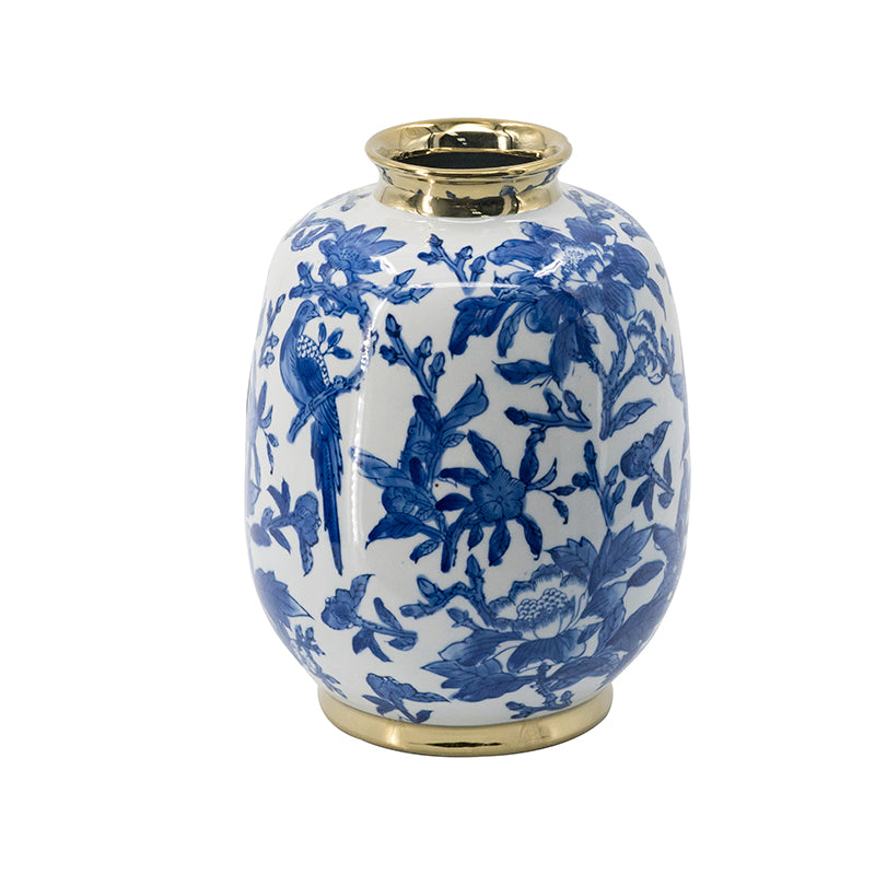 Blue and White Chinoiserie Vase