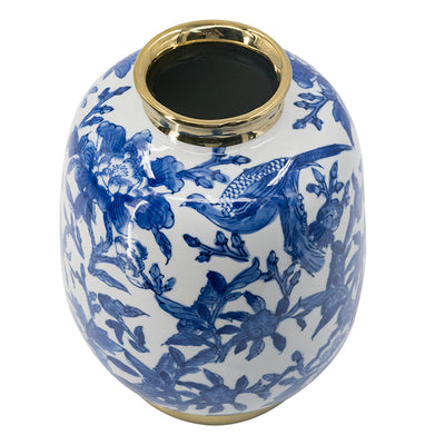 Blue and White Chinoiserie Vase