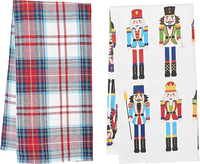 Nutcracker Plaid  Kitchen Towel Set