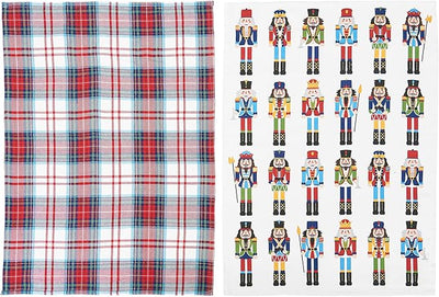 Nutcracker Plaid  Kitchen Towel Set