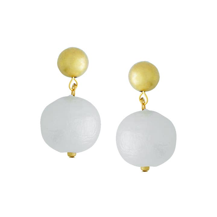 Cotton Pearl Margaret Drop Earring