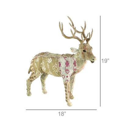 BAVARIAN FOREST STAG STANDING - LRG - BEIGE SARI