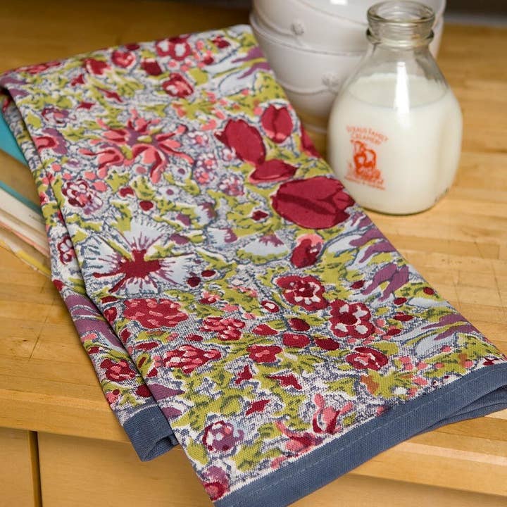 Jardin Tea Towels Red & Grey