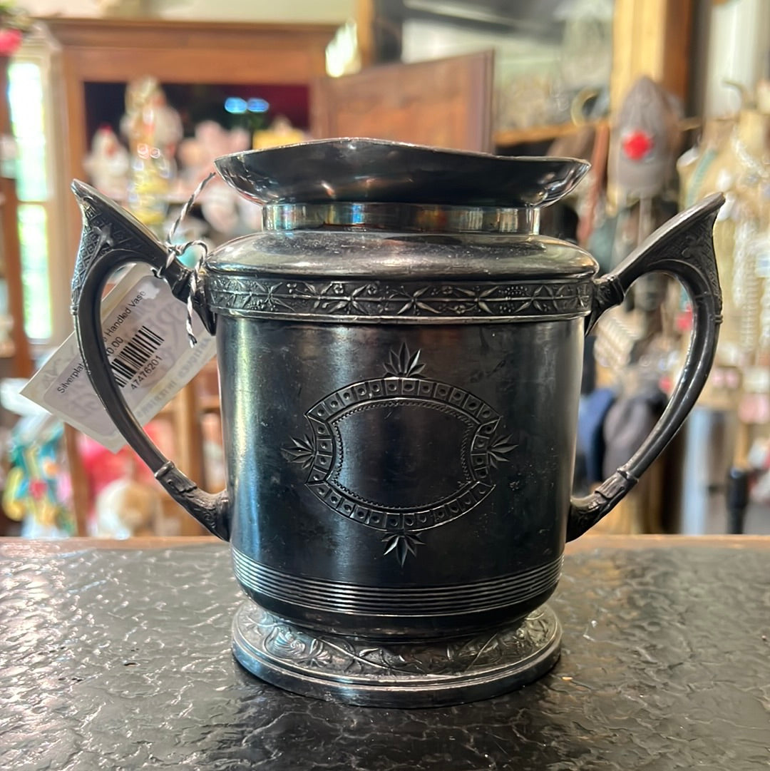 Silverplate Double Handled Vase