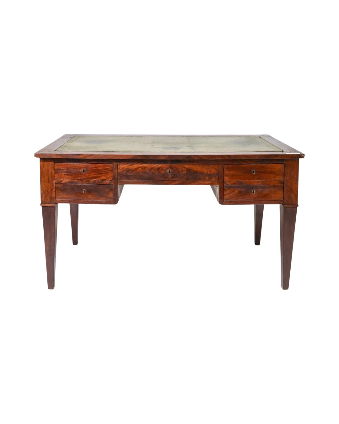 French Empire Leather Top Mahogany Desk