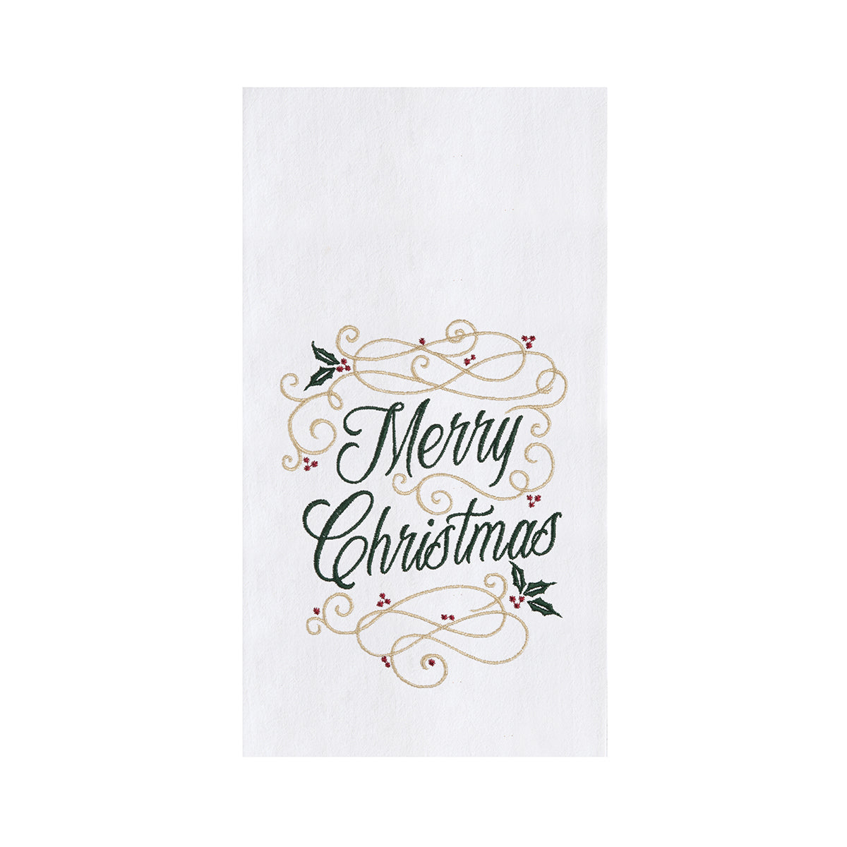 Merry Christmas Swirl Kitchen Towel